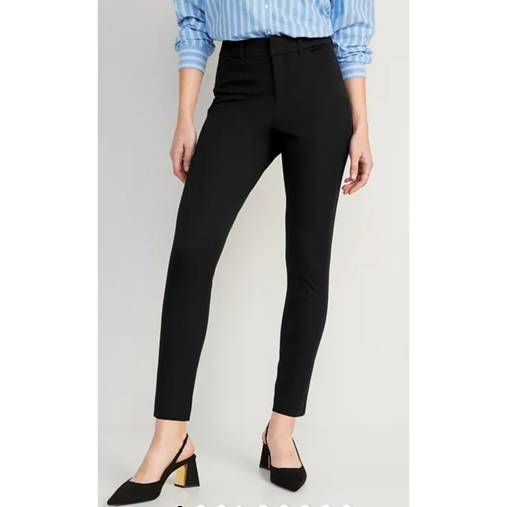 Old Navy High Waisted Pixie Skinny Ankle Pants Black Size 4 Tall